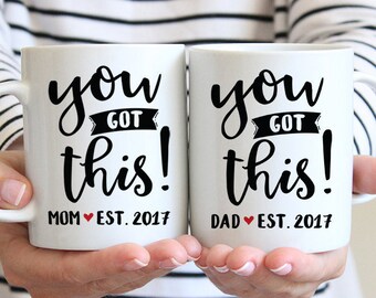 Baby Shower Gift For Mom and Dad Gift New Mom Gift Gift for Dad Pregnancy Announcement to Husband Wife Gift You Got This Custom 1543A 1318A