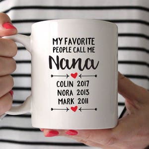 Mothers Day Gift for Nana Gift Birthday Personalized Nana Coffee Mug Nana Mug 1092A