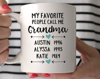 Mothers Day Gift for Grandma Personalized Gift for Grandma Gift for Birthday Coffee Mug 1042A