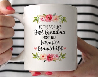 Mothers Day Gift for Grandma Gift Birthday Coffee Mug Worlds Best Grandma from Favorite 1327A