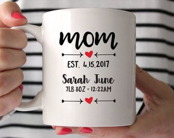 New Mom Mug New Mom Gift Coffee Mug Personalized 1141A