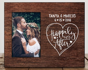 Wedding Honeymoon Holiday Couples Mr Mrs Photo Picture Frame 2 Hearts Gift 8x10/"