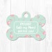 Dog Tag for Dogs Dog ID Tag Pet ID Tag Dog Name Tag Flamingo Dog Tag Id Mint Custom Dog Tag Personalized Dog Tag Fun Custom Pet Tag 3219