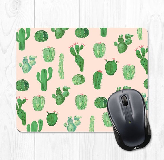 Mouse Pad Cactus Mousepad Office Desk Accessories Cubicle Etsy