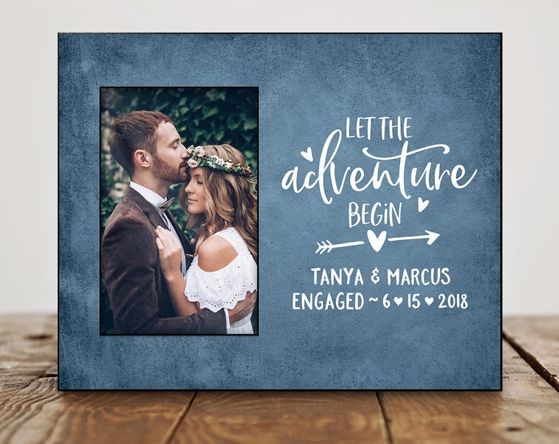 Engagement Picture Frame Personalized Engagement Gifts for Couple Engagement Party Gifts For Couple Custom Quote 8113