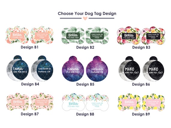 Designer dog tags for cheap dogs