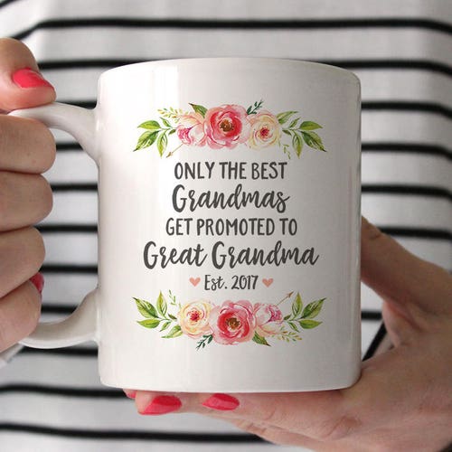 Great Grandma Gift Pregnancy Announcement Great Grandma Mug Etsy