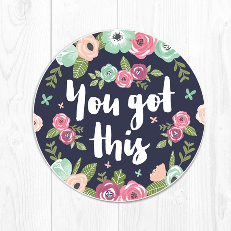 Mouse Pad Floral Mousepad Office Desk Accessories New Job Gift Office Decor You Got This 9293 image 1