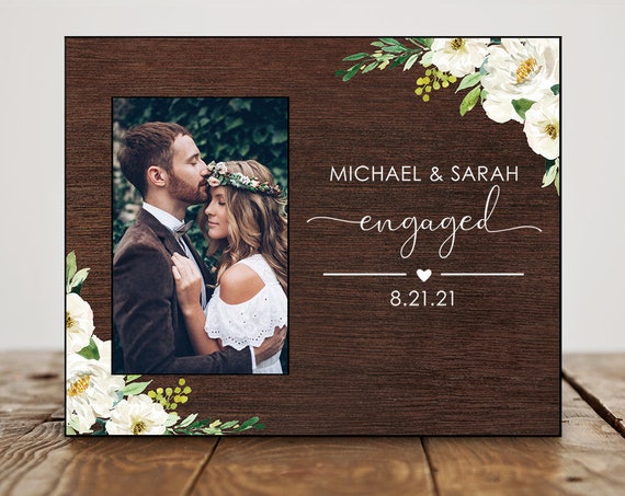 Engagement Gifts for Couple Personalized Engagement Picture Frame