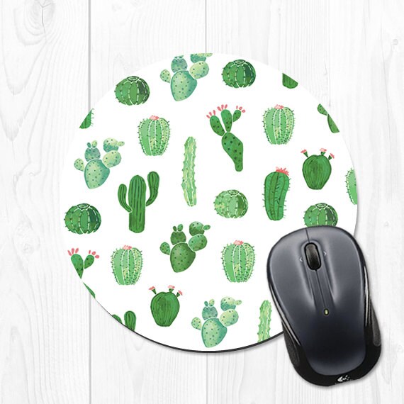 Cactus Mouse Pad Gift Desk Decor Dorm Decor Office Decor Etsy