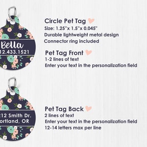 Dog Tags for Dogs Personalized Dog ID Tag Pet Tag Pet ID Tag Dog Lover Gift Heart Lemon Cactus Moon Doughnut 3399 image 3