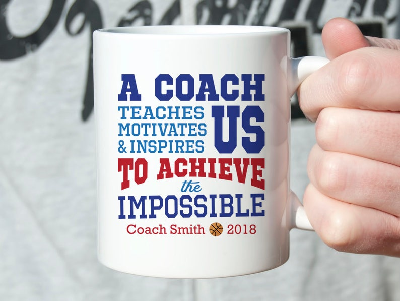 Basketball Coach Gift for Men Basketball Coach Gift Ideas Basketball Coach Gift Personalized Basketball Coach Coffee Mug Inspirational 1349A image 1
