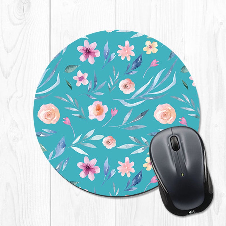 Floral Mouse Pad Cute Mousepad Dorm Decor Office Desk Etsy