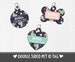 Dog Tags for Dogs Personalized Double Sided Pet ID Tag Dog ID Tag Puppy Tag Floral Mint Pink Navy Blue Cute 3399 