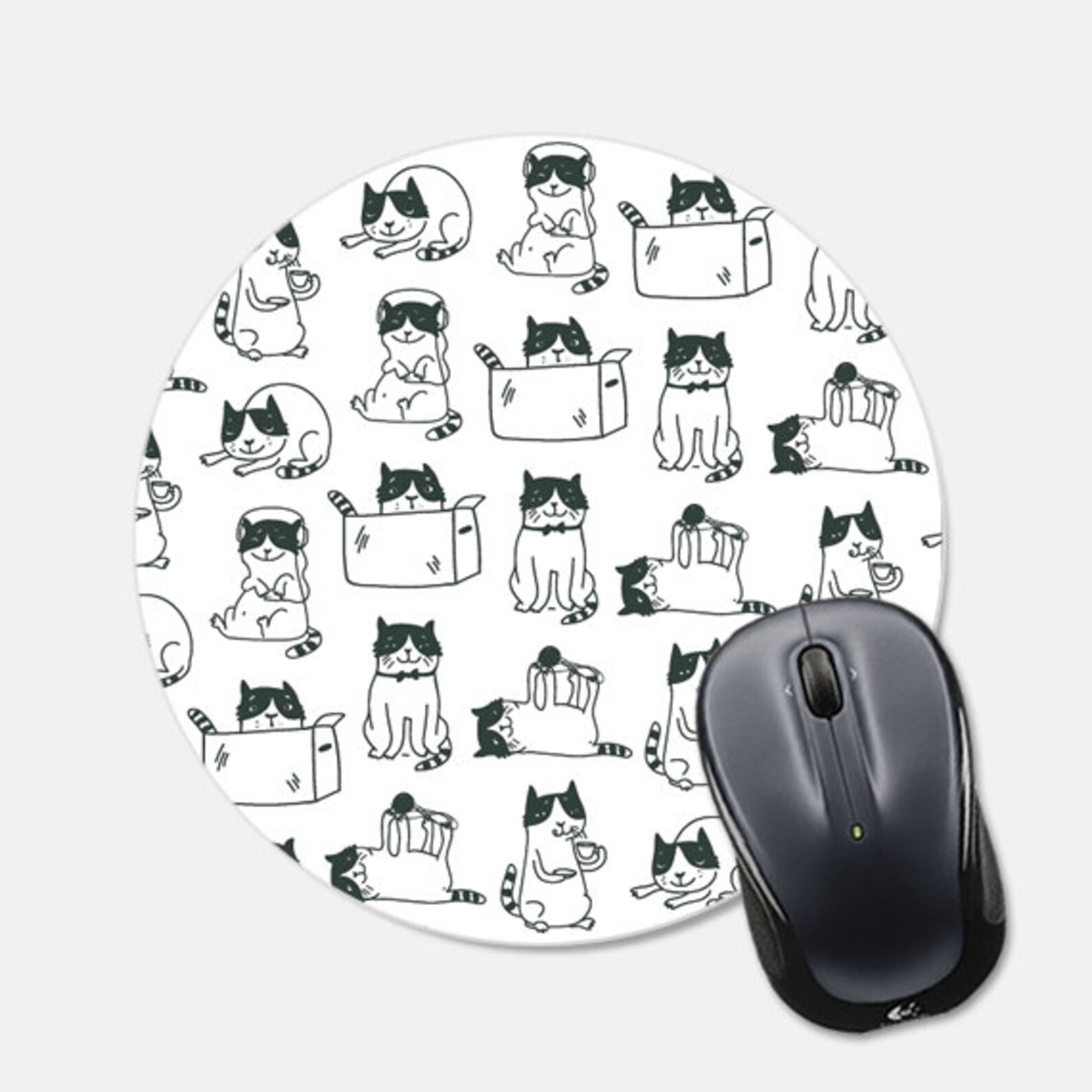 Cat Gifts for Her Mouse Pad Cat Mouse Pad Office Desk Etsy