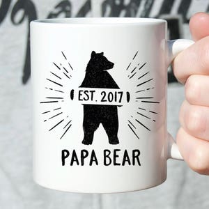 New Dad Gift Pregnancy Announcement to Husband Papa Bear Coffee Mug 1098A