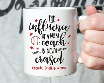 Baseball Coach Gift Baseball Coach Birthday Gift Ideas Coach Gifts Custom Gift for Baseball Coach Mug Coach Coffee Mug End of Year 1250A