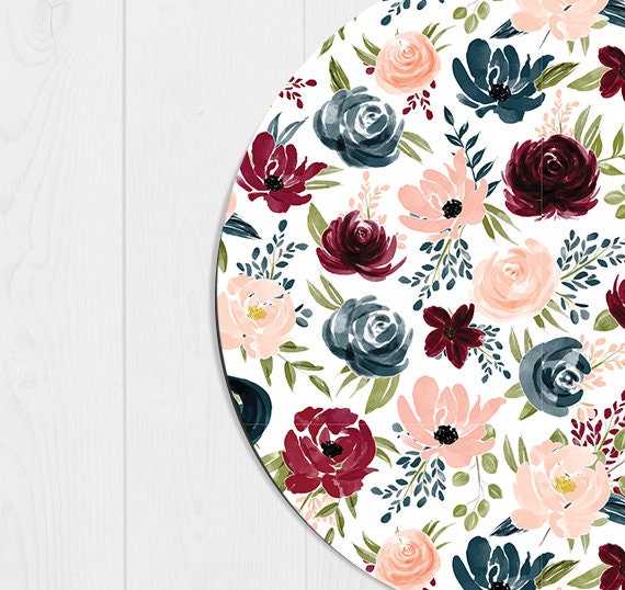 Mouse Pad Pink Mousepad Floral School Supplies Desk Decor Etsy