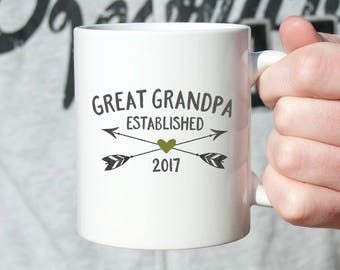 Great Grandpa Mug Great Grandpa Gift Ideas Great Grandpa Pregnancy Announcement Gift for Great Grandpa Mug Baby Announcement Cute 1485A