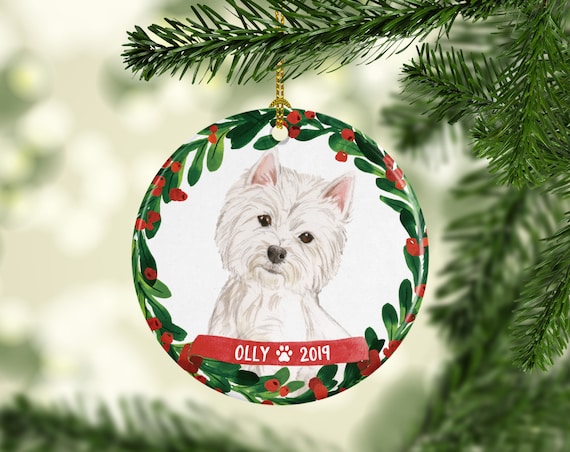 westie christmas ornaments