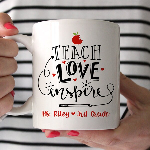 Personalized Teacher Gifts Teacher Christmas Gift for Teacher Mug Preschool Teacher Gifts 1090A