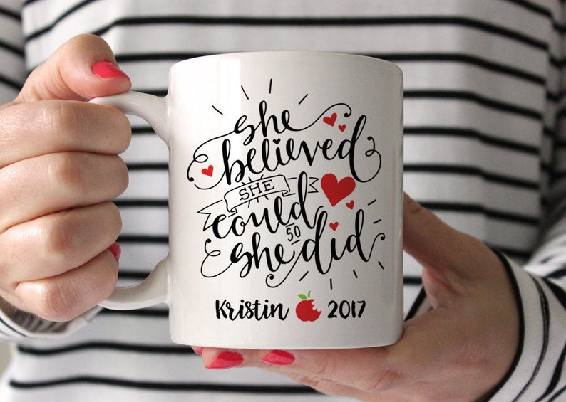 Teacher Graduation Gift Masters Degree Teacher Grad Gift Etsy