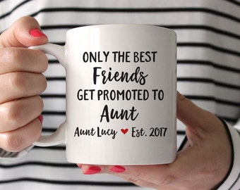 Pregnancy Announcement Best Friend Gift Pregnancy Reveal Aunt Gift Personalized Mug Pregnancy Announcement Ideas Personalized Gift 1411A