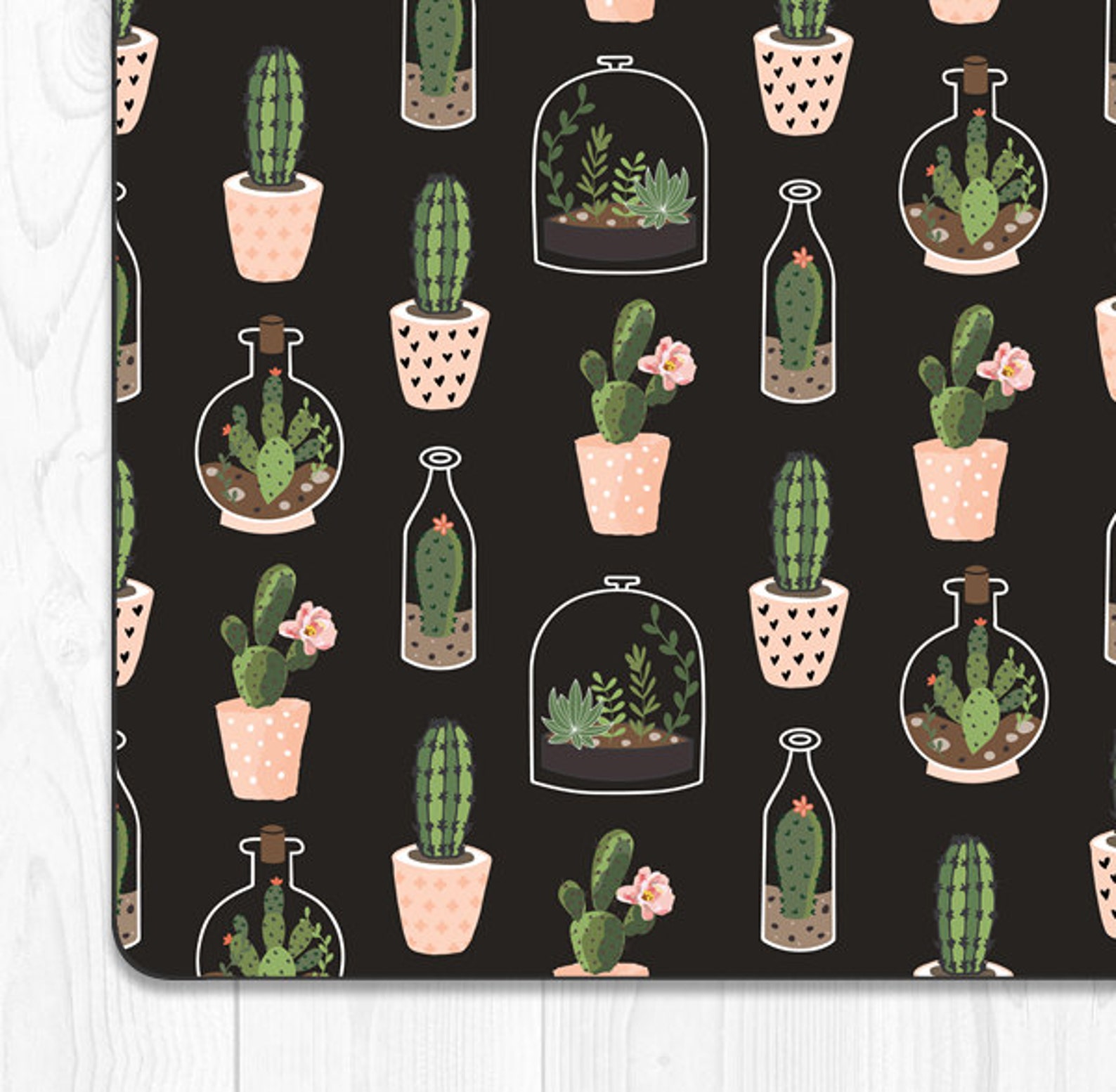 Cactus Mouse Pad Cactus Mousepad Succulent Mouse Pad Pink Etsy