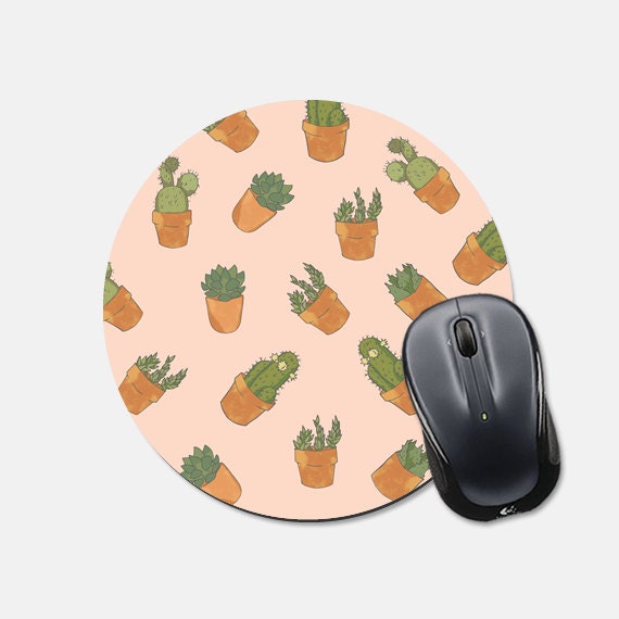Mousepad Cactus Succulent Mouse pad Cactus Mousepad Etsy