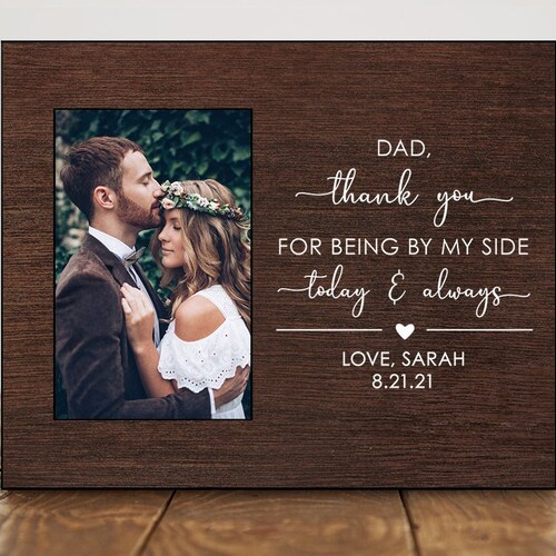 Engraved Personalized Father of the Bride Picture Frame Etsy