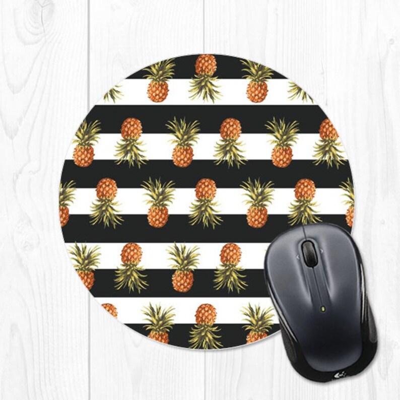 Pineapple Mouse pad Striped Mouse pad Pineapple Mousepad Etsy