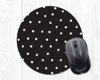 Mousepad Mouse pad Gift for Boss Gift for Coworker Gift Girlfriend Black and White Mouse Pad Black Mousepad Cute 9435