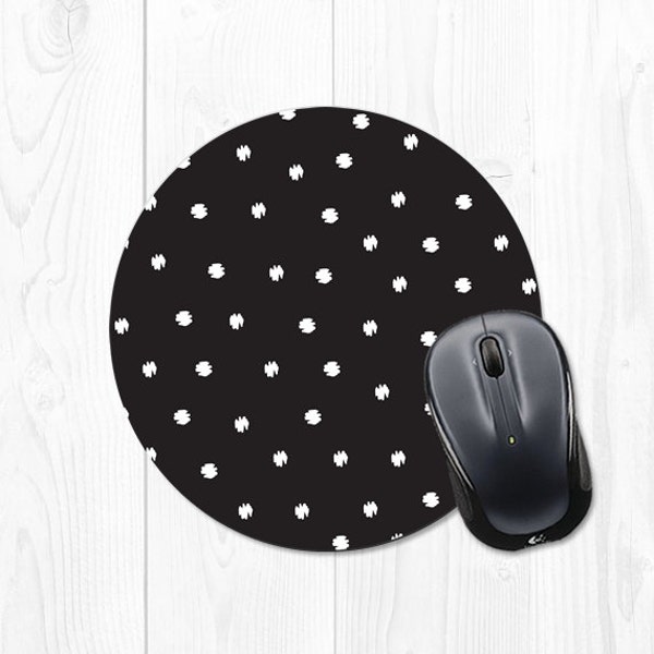 Mousepad Mouse pad Gift for Boss Gift for Coworker Gift Girlfriend Black and White Mouse Pad Black Mousepad Cute 9435