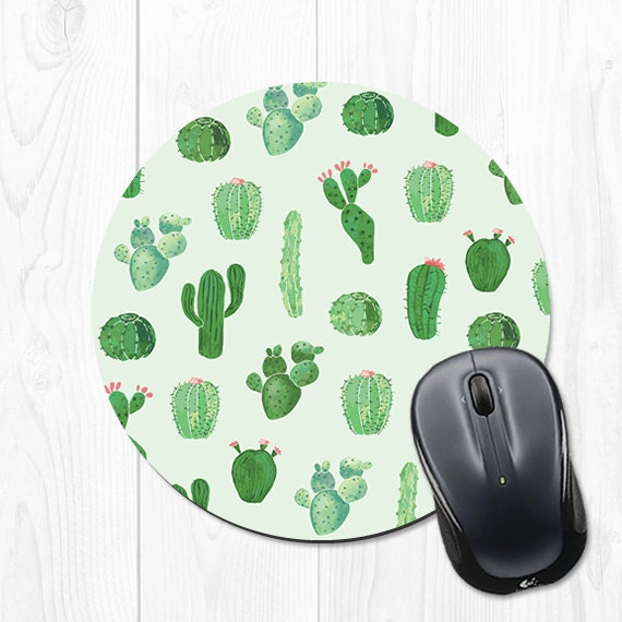 Mousepad Succulent Cactus Mouse pad Cactus Mousepad Etsy