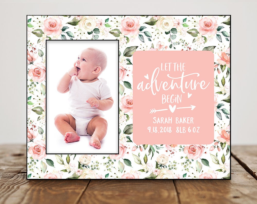 New Baby Girl Gift Personalized Nursery Picture Frame New Baby Etsy