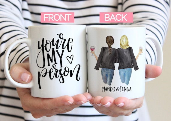 Regalo de cumpleaños para su mejor amiga regalos para mujeres taza de café  personalizada 1869A