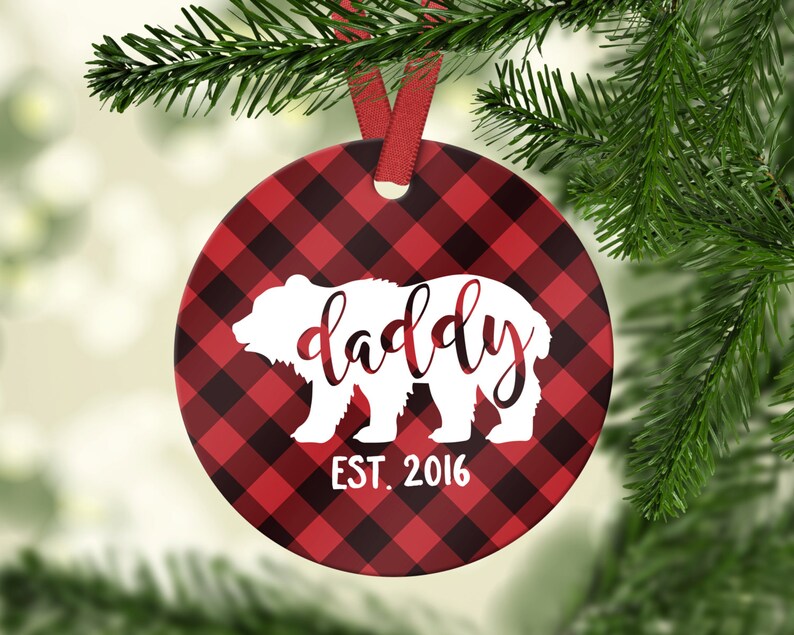 New Dad Gift New Dad Ornament Pregnancy Announcement Husband Gift New Daddy Gift Dad Christmas Ornament Christmas Tree Decorations 7147 image 1