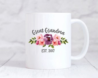 Baby Announcement Great Grandma Gift Great Grandma Pregnancy Announcement Ideas Pregnancy Reveal Great Grandparents Purple Pink Cute 1407A