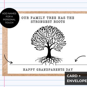 Personalized Family Tree Grandparents Day Card | GC066