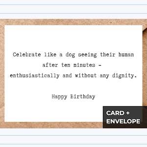 Funny Dog Birthday Card: Humorous Pet Lover Greeting | GC064