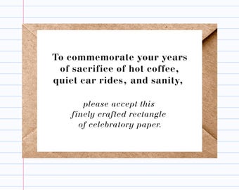 Funny Mother's Day or Father's Day Card | GC014