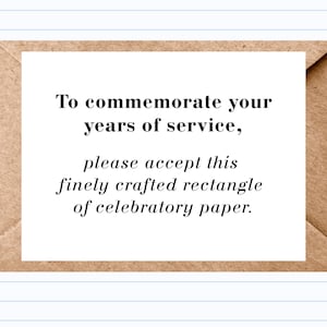 Funny Retirement or Work Anniversary Card: Commemorating Years of Service | GC135