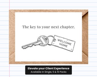 Realtor Closing Card for Buyer | Housewarming Congratulations |  Real Estate Agent Closing Card | Bulk Realtor Card Pack | GC370