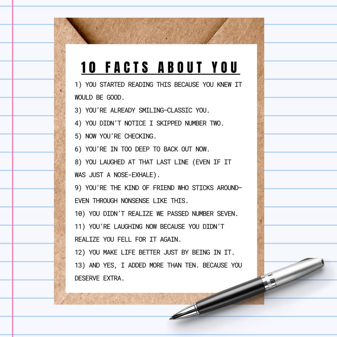 10 Facts About You | You Make Life Better Greeting Card | All Occasion ...