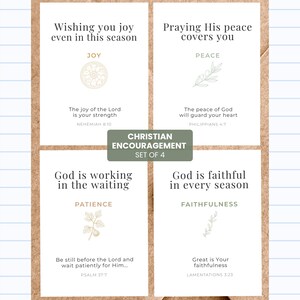 Christian Encouragement Card Set – Fruits of the Spirit – Scripture Sympathy Support Bundle | GC368