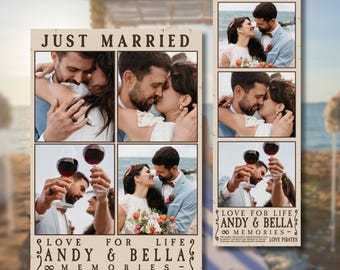 Anime Wanted Poster Photo Booth Template: Pirate Wedding, Editable PSD (Digital Download)