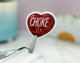 Provocative Choke Sucker Sticker: Snarky Waterproof Vinyl Decal