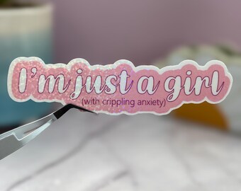 Crippling Anxiety Holographic Sticker - Laptop, Water Bottle Vinyl Decal