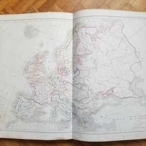 Atlas général de Géographie physique, politique et historique par L. Dussieux