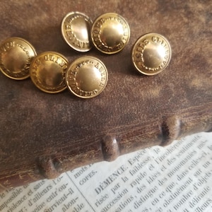 Rare French antique button set for psychitaric hospital staff uniform